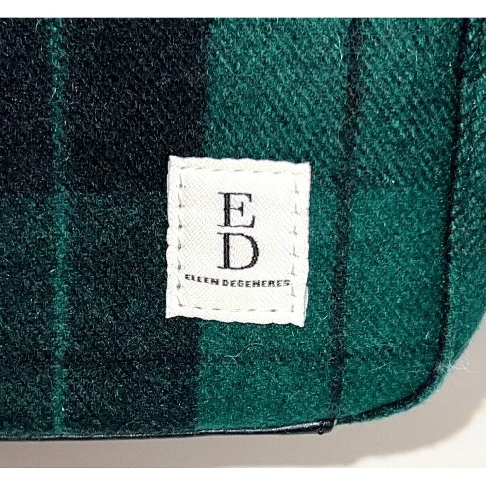 Tartan Green Embellished Tote Smile ED w/ Rabbit Embellishment Shoulder‎ Bag